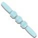 Massage roller stick 3 massage balls muscle scooters for athletes 360 degrees massage fascia muscle roll handheld muscle roll massage roller for stretching muscles for legs back shoulder (blue)