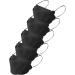100PC Black Fish Type Disposable_Face_Coverings 4-Ply Comfortable For Adults Outdoor Daily Use - Buy Online on GoSupps.com