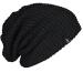FORBUSITE Mens Slouchy Long Oversized Beanie Knit Cap for Summer Winter B08 Black