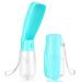 JOPHEK 550ML portable pet drinking bottle 180 foldable dog cat pets leak -proof water bottle dogs cats bottle with activated carbon filter for walking every day travel camping blue 550ml