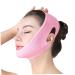 Double Chin Reducer V Line Facial Mask Face Lifting Tape Soft Chin Strap for Women Restore Skin Elasticity Pink Face Lifting Tape