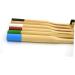 Eco-Friendly Wooden Toothbrush with Round Handle - Blue Bristles | 1 Pack - Ideal for Sustainable Oral Care - Buy Online on GoSupps.com