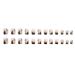 24 Pcs Short Full Cover Press on Nails with Cute Designs - Nude Pink Square False Nails for Women - Glossy Acrylic Fake Nails for Nail Art - Buy Online on GoSupps.com