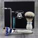Premium 4Pc Shaving Kit for Men | 5 Edge Razor Silver Tip Badger Brush Stand & Alum Stick | International Shipping - Buy Online on GoSupps.com
