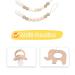 Pacifier Clip for Baby Boys Girls - Set of 2 Silicone Bead Binky Clips (Beige+Leopard Print) - Buy Online on GoSupps.com