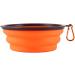 Axgo Foldable Silicone Dog Bowl - Portable Travel Feeder for Outdoor Drinking Water - Orange - Buy Online on GoSupps.com