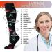 Compression Socks for Women & Men - Best Circulation Support for Running Nursing Travel | Large-X-Large - Black/Rainbow/Navy - Buy Online on GoSupps.com