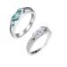 Magnetic Lymphatic Titanium Ion Ring Magnetic Lymphatic Titanium Ion Moissanite Diamond Ring Adjustable Size Moissanite Magnetology Lymphvity Ring (Silver+Green 4.8MM) Silver+green 4.8MM