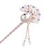 Chinese Hair Stick Flowers Rhinestone Metal Hair Sticks Beads Hair Pin Vintage Elegant Hair Sticks Shiny Rhinestone Hair Chopsticks Elegant Headpiece Fashion Hair Styling Accessories for Women Girls
