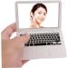 1pc Mini Laptop Style Mirror Small Mirror Mini Pocket Mirror Portable Compact Makeup Mirror Cosmetic Beauty Tool for Travel Use(White) - Buy Online on GoSupps.com