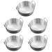 MAGICLULU 5pcs Sauce Dish Appetizer Side Dishes Kitchen Condiment Dish Steel Dipping Plates Metal Sauce Cups Household Dish Sauce Pot Small Saucers Bowl Cold Dish Stainless Steel re-usable 8X8CMx5pcs Silverx5pcs