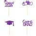 2024 Graduation Theme Cupcake Toppers Glitter Class of 2024 Graduation Cap Diploma Cupcake Picks - Set of 24 (Purple) - Buy Online on GoSupps.com