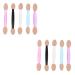 Hemoton 500 Pcs 5 Boxes Double Ended Eyeshadow Brush Eyeshadow Makeup Sponge Cream Applicator Plastic