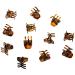 HAARallerliebst Hair Clips - 12 Brown Clips (2 cm) with White Storage Box - International Shipping Available - Buy Online on GoSupps.com