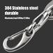 Syixute 6-Piece Stainless Steel Carabiner Hooks | Heavy Duty 50mm Climbing Clips | 100kg Load Capacity for Camping & Hiking - Buy Online on GoSupps.com