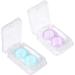 EXCEART 2-Piece Contact Lens Kit - Travel Case with Tweezers & Solution Bottle for Women & Girls - Blue & Purple - Buy Online on GoSupps.com
