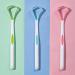 Ioiuskku Tongue Scraper - Soft Oral Hygiene Tool for Fresh Breath | Professional Cleaning Brush for Adults & Kids - Pink - Buy Online on GoSupps.com
