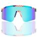 Novoto Polarized Viper Sunglasses for Youth, UV400 Protection Pitviper-style Sunglasses for Men & Women Flag Blue