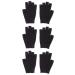 Beavorty 3 Pairs Moisturizing Gloves Black Gloves Gel Gloves Mositurizing Glove Hydrating Glove Spa Glove Mositurizing Fingerless Glove Whitening Glove Simple Apparel
