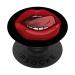 Red Lipstick Kiss Sexy Lips Mouth Tongue Licking Phone PopSockets with Swappable PopGrip Standard