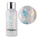Body Glitter Gel for Women & Girls  Easy to Apply&Remove  Festival Glitter Liquid Eyeshadow Mermaid Sequins Chunky Glitter Gel Cosmetic for Body Face Hair Nails Makeup 09 White