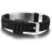 Adjustable Warfarin Medical Alert ID Bracelet - Stainless Steel & Black Silicone Buckle for Men & Boys - Buy Online on GoSupps.com