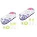 PartyKindom 2 Sets Double Layer Glasses Case With Flocking Cloth Purple Mini Travel Accessories
