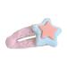 Sweet Hair Clip Layered Star Shape Snap Hairpin Plush Hair Clip for Ponytail Bangs Hairpins for Teenagers Children
