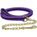 Hy Soft Webbing Lead Rein with Chain - Purple/Black - 2m - Buy Online on GoSupps.com