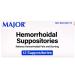Major Fast Acting Hemorrhoidal Suppositories Hard Fat 88.7% / Phenylephrine HCl 0.25% - 12 Suppositories