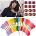 32PCS Hair Accessory String Includes 12 Pieces Acrylic Hair Cuffs Dreadlock Jewely 20Pieces Hair Accessory Colorful Hair String Hair Thread Yarn (multicolor)