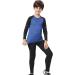 OPALOS Kids Compression Thermal Underwear Set Blue-b511 | Boys Girls Base Layer Running Pants Tights | 12-13 Years - Buy Online on GoSupps.com