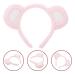 Lurrose Bear Ears Headband - Plush Jungle Animal Hairwear for Females | Perfect for Festivals Cosplay & Parties | Pink & White - Buy Online on GoSupps.com