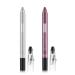 Eyeshadow Stick 2Pcs Glitter Eye Shadow Pencil Shimmer Cream Eyeshadow Pen Crayon Pearlescent Eyeliner Lasting Waterproof And Not Blooming Smudge-proof Long Lasting Eye Make Up Pearly Grey & Fog Purple