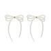 Feylie earrings exaggerated earrings high-grade scythe luxury all-matched bowknot earrings 2023 trend sweet earrings female summer style approx. 4x7cm/1.57x2.75in resin