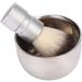 Men's Travel Shaving Set: 2nd Shaving Bowl & Brush Rustproof Steel 9.3x5cm - Perfect for Grooming On-the-Go - Buy Online on GoSupps.com
