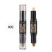 Lebeaut QIC Highlighting Pen Double-end Makeup Stick Woman Modified Highlight Bar Contour Palette Cosmetic Tool 02