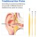6PCS Ear Cleaner Wax Removal Tool Earpick Sticks - Earwax Curette & Cleaning Spoon for Ear Care - Buy Online on GoSupps.com