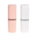 2 pieces of toothbrushes case toothbrush etui travel box plastic toothbrushes etui travel set portable toothbrush cup travel for camping travel hiking business trips at home (white+pink)