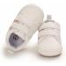 Cheerful Mario Baby First Walking Shoes - Soft PU Leather Anti-Slip Pram Shoes for Boys and Girls 6-12 Months (White Star) - Buy Online on GoSupps.com