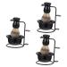 FOMIYES 3 Sets beard set cosmetology supplies razor for men mens grooming kit razor brush holder hair shaving holder shaving brush stand Wear-resistant Shaving Bowl Men Supply Beard Brush