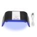 12 LED Beads Nail Art Light Nail Polish Dryer Light Black Nail Gel Curing Light Tool for Home and Nail Art Salon