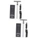 Beavorty 2 sets of manual razor Small wallet organizer travel bottles made of silicone razor from metal bare razor hair razing razor blade double-sided man