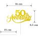 KREDHONG Golden Wedding Cake Topper 50th Anniversary Cake Topper Golden Wedding Anniversary Decorations for 50th Birthday Wedding Anniversary Decorations - Buy Online on GoSupps.com