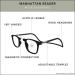 Clic Magnetic Reading Glasses for Men & Women - Manhattan Black 3.0 Magnification Computer Readers - Buy Online on GoSupps.com
