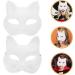 ABOOFAN 8 Pcs Cat Masks - White Fox DIY Half Face Cladding for Masquerade Halloween Cosplay & Costume Parties - Buy Online on GoSupps.com