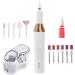 Electric Cordless Manicure sets Electric Nail Drill kit 12 in 1 Electric Nail drill 3 Adjustable Speeds 18000 RPM 12 Drill Bits Rechargeable Electric Manicure & Pedicure Kit for Acrylic Nails Gel. Design for Home Travel Gifts white