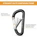 Brotree Mini Carabiner Keychain - Small Aluminum Snap Hook for Camping & Hiking (6cm D Shape 2 Pack Black) - Buy Online on GoSupps.com