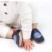 Dotty Fish Soft Leather Baby Shoes | Non Slip Toddler Shoes | Animal Designs for Boys/Girls | Navy Whale | 0-6 Months - 4-5 Years - Buy Online on GoSupps.com