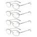 Eyekepper Metal Frame Reading Glasses with Spring Hinge 4 Pieces Gunmetal +2.75 Gunmetal